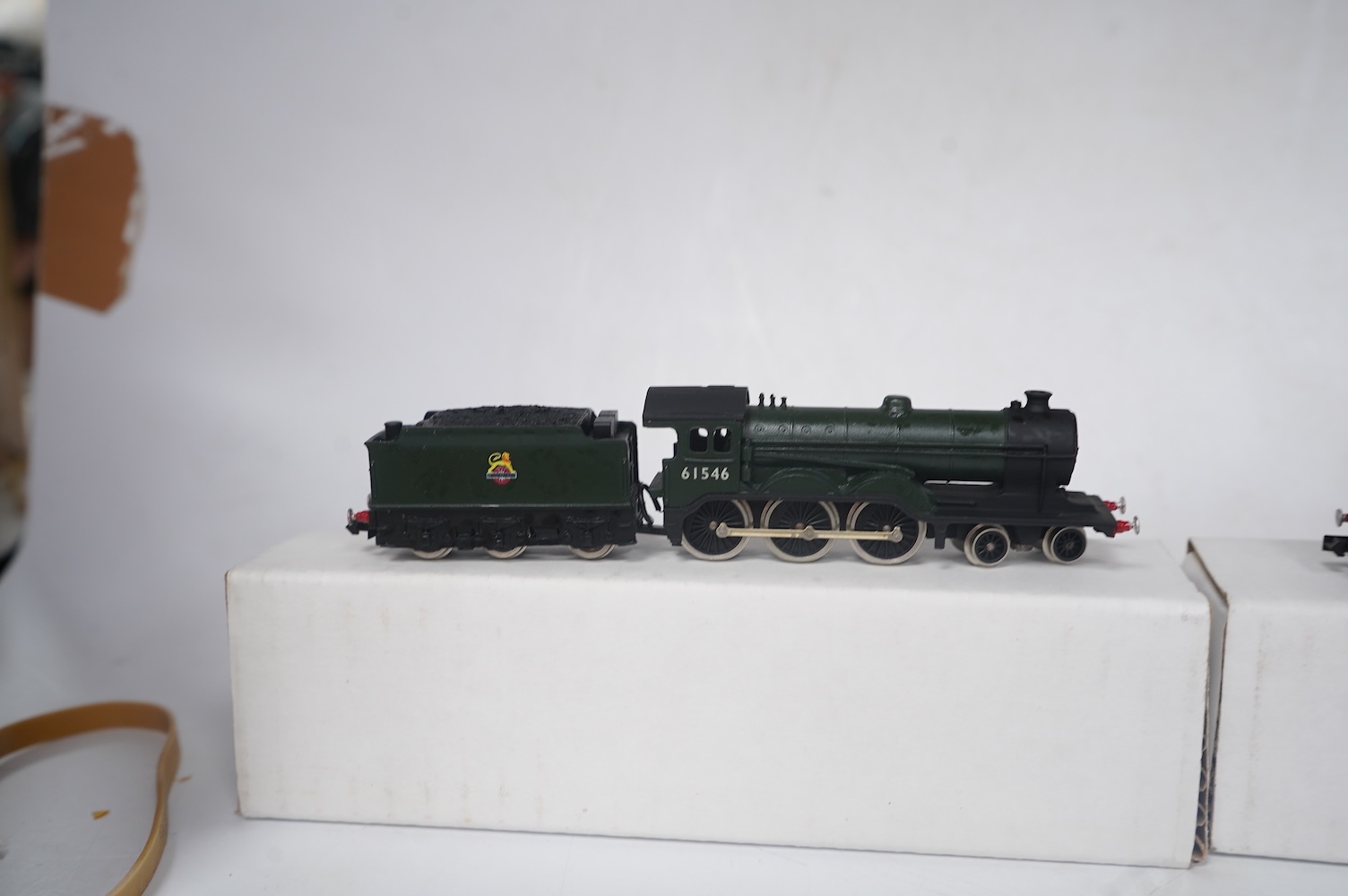 Three boxed Union Mills Models N gauge railway BR locomotives; a Class J38, 65929, a Class J25, 65685, and a Class B12/3, 61546. Condition - good.